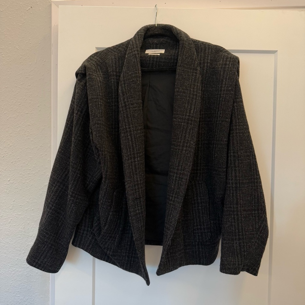 Isabel Marant Black Textured Pea Coat